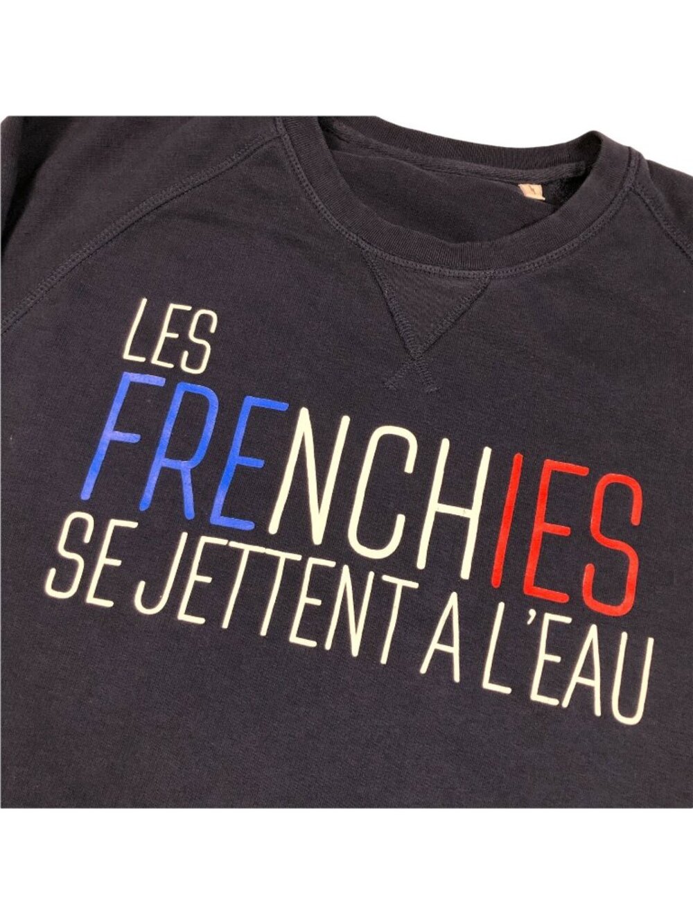 Stanley Stella Les Frenchies Cotton Crew Neck Sweatshirt Navy Blue • Large/7